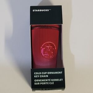 Starbucks Cold Cup Key Chain Red